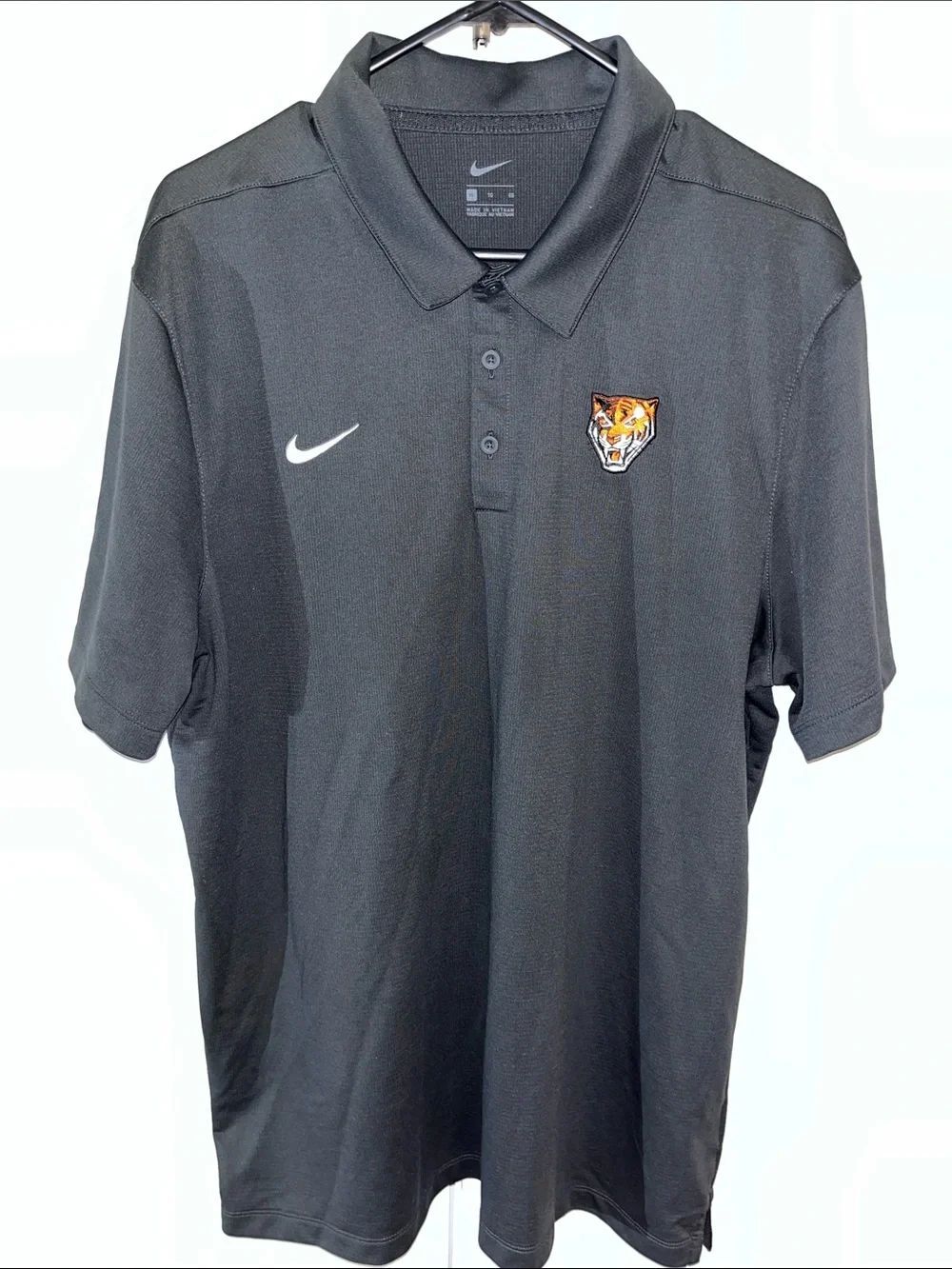Nike dri fit Gray Buffalo State Tigers Athletic Dept Golf Polo Shirt XL men’s